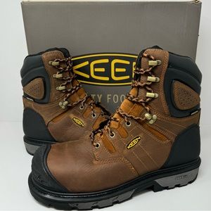 Keen Men's Camden 8" Waterproof Boots Carbon-Fiber Toe Leather Brown 11.5 EE New